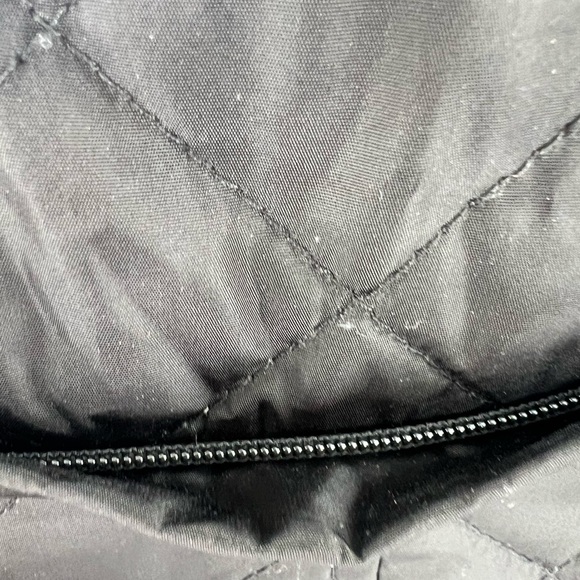 St John’s Bay quilted 1X mid length coat black plus gold outdoor winter fall - Picture 8 of 11